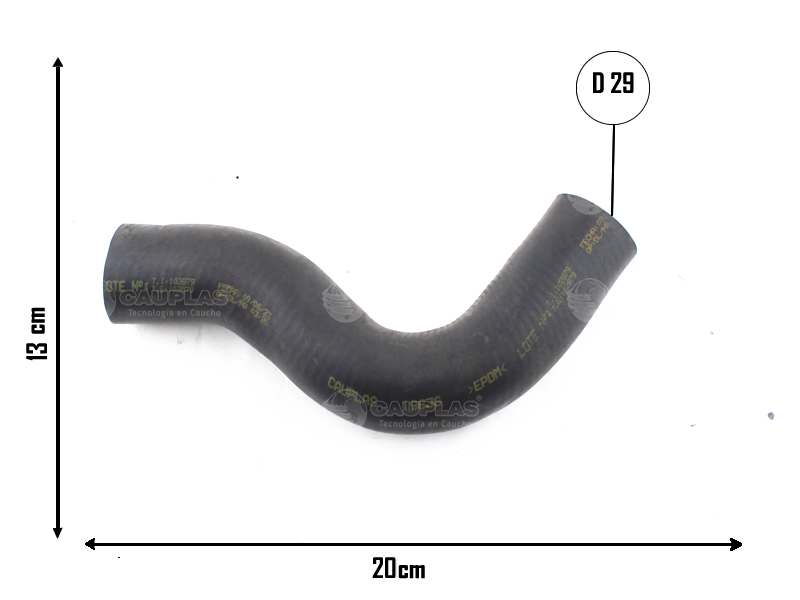 CAUPLAS MANGUERA RADIADOR INFERIOR ETIOS 1.5 16/23 OEM:165720Y140