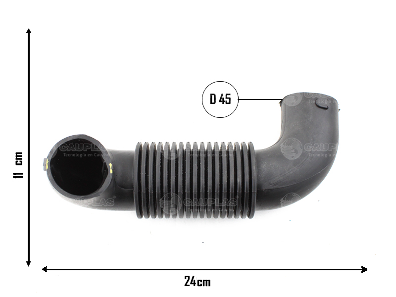 CAUPLAS MANGUERA TOMA DE AIRE PEUG 2008 1.6 16V 208 1.6 16V 13/20 - EC5 OEM:144029   9640317580