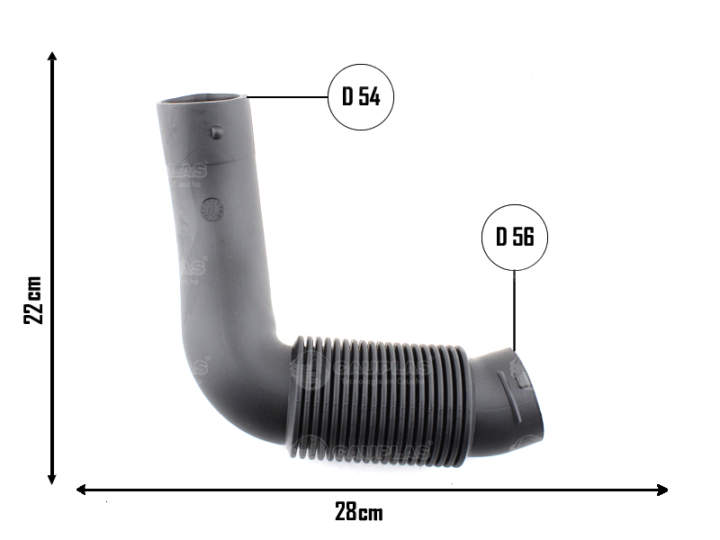 CAUPLAS MANGUERA CIRCULACION DE AIRE BERLINGO 1.6 HDI  PARTNER 1.6 16V 10/17
