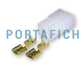 PORTAFICH CONECTOR 2 VIAS MACHO C/TERMINAL