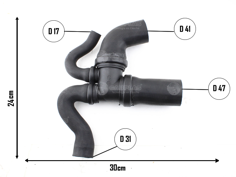CAUPLAS MANGUERA PASO DE AGUA MBENZ ACCELO OEM: A9795015582