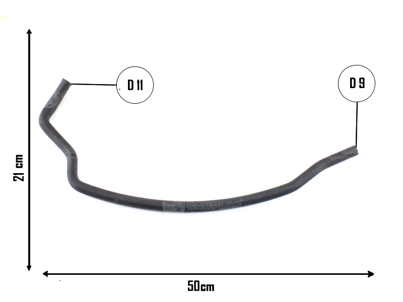 CAUPLAS MANGUERA PASO DE AGUA TOYOTA COROLLA 1.8 08/14 OEM:1657722H02