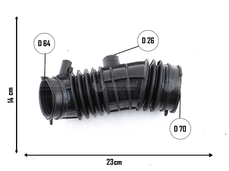 CAUPLAS MANGUERA CIRCULACION DE AIRE HONDA ACCORD 2.4 13/17 OEM:172285A2A00