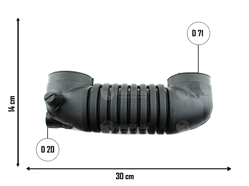 CAUPLAS  MANGUERA CIRCULACION DE AIRE VW POINTER 1.8 94/98