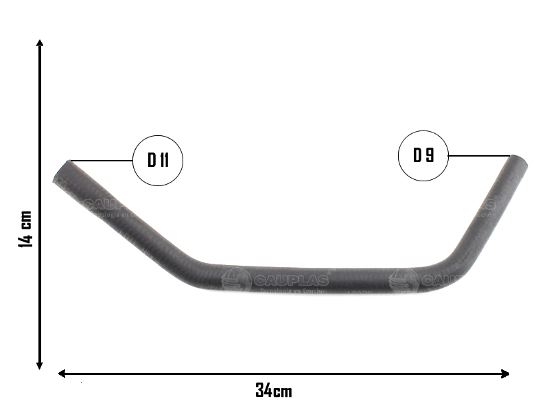 CAUPLAS MANGUERA PASO DE AGUA MBENZ O 500 / OF 1319 / OF 1721 OEM:A3845011784