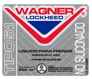 WAGNER LOCKHEED LIQUIDO FRENO NO SILICONADO TIPO 5 - DOT 5.1 500CC