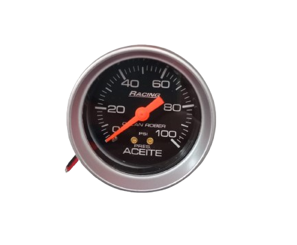 OR MANOMETRO MECANICO ACEITE 100PSI 52MM *RACING NEGRO*