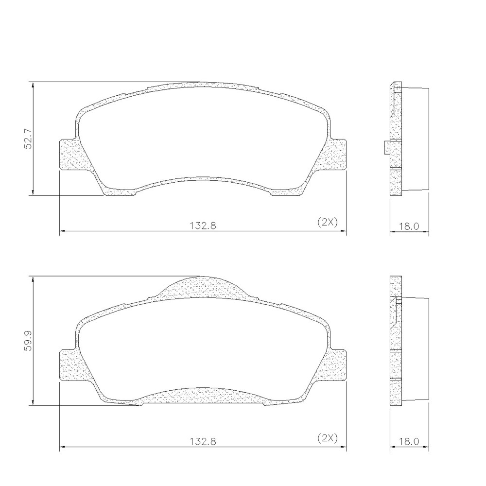 FRASLE CERAMAXX PASTILLA EJE DELANT. 18.25MM  /CITROEN C-ELYSEE 1.6 16> C4 CACTUS 17> PEUGEOT 301 1.6 17>