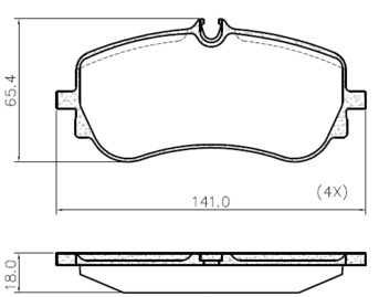 FRASLE CERAMAXX PASTILLA EJE TRASERO 18MM  /VW AMAROK V6 17>
