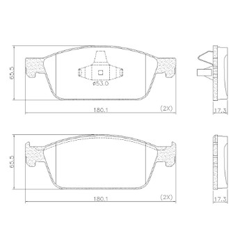 FRASLE PASTILLA EJE DEL FORD KUGA ECOBOOST 1.6 - 2.0