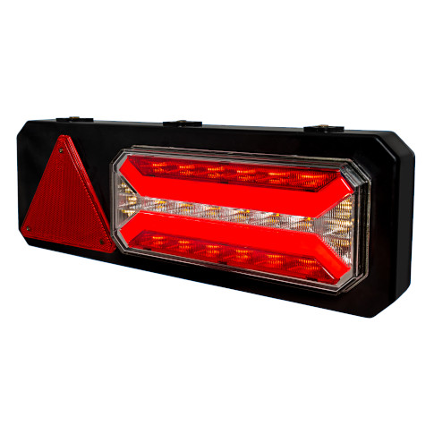 BAIML SOPORTE TRASERO DER. BIVOLTAJE 12/24 V C/FARO 7300E & REFLECTOR TRIANGULAR 900R / FIJACION SUP. O TRAS. / SIN FARO DE POSICION LATERAL