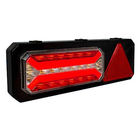 BAIML SOPORTE TRASERO IZQ. BIVOLTAJE 12/24 V C/FARO 7300E & REFLECTOR TRIANGULAR 900R / FIJACION SUP. O TRAS. / SIN FARO DE POSICION LATERAL