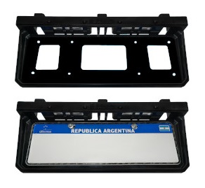 BAIML PORTA PATENTE DE PLASTICO C/2 FAROS ILUMINA PATENTE (606E)TORNILLERIA COMPLETA Y BUJES DE GOMA