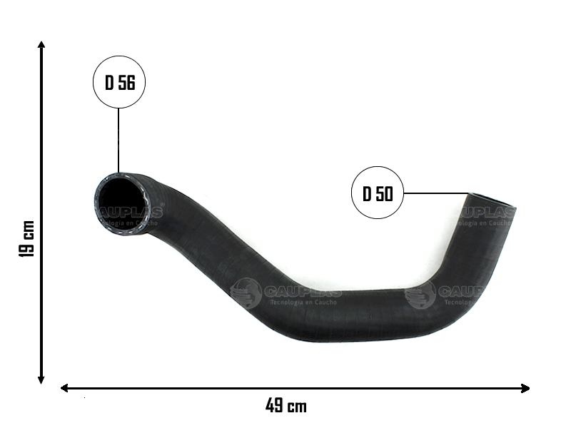 CAUPLAS MANGUERA INTERCOOLER ENTRADA IVECO DAILY 2.8