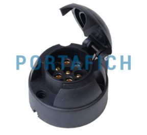 PORTAFICH CONECTOR 7 VIAS HEMBRA TRAILER PLASTICO 12V