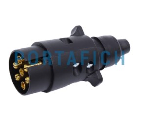 PORTAFICH CONECTOR 7 VIAS MACHO TRAILER PLASTICO 12V