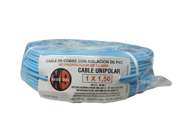 X9 CABLE INSTALACION NORMALIZADO CELESTE X100M
