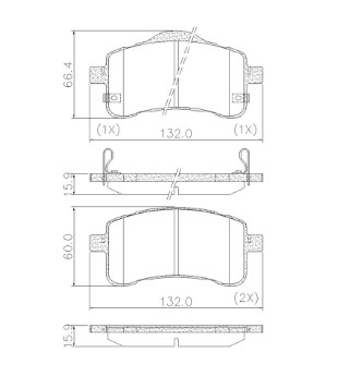 FRASLE PASTILLA EJE DELANT. FORD TERRITORY 1.5L GTDI 20>