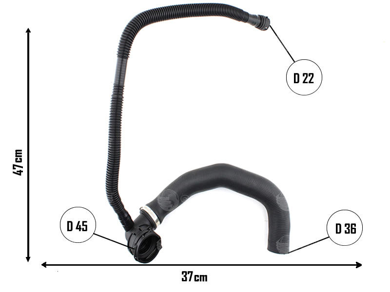 CAUPLAS MANGUERA RADIADOR INFERIOR FIAT ARGO 1.8 OEM: 52044727  52109838  52052674