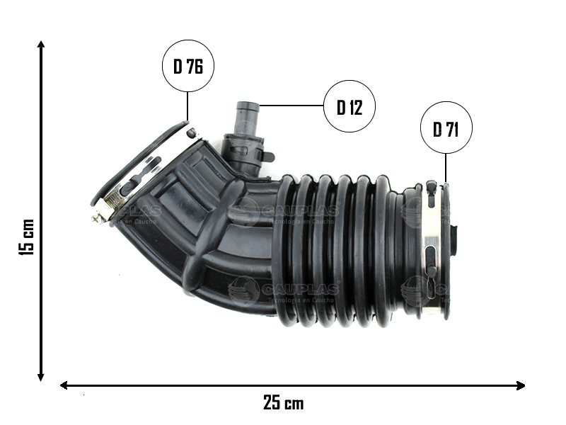 CAUPLAS MANGUERA CIRCULACION DE AIRE NISSAN X TRAIL 2.5 Gasolina 07/13 OEM: 16576JA000