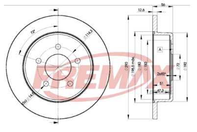 FREMAX DISCO FRENO CHRYSLER	GRAND CARAVAN 3.3	EGA 3.3 L	TRASERA 03/07 JEEP CHEROKEE 3.7 V6 226 CID 3.7 L 05/15 TRASERA