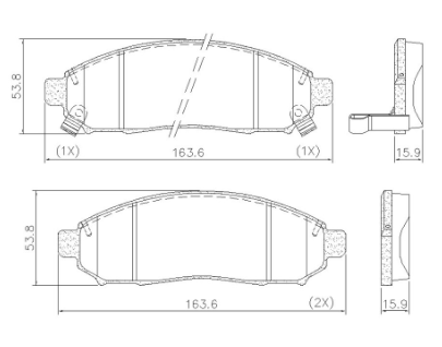 FRASLE PASTILLA EJE DELANT. NISSAN FRONTIER 2.5 10/17