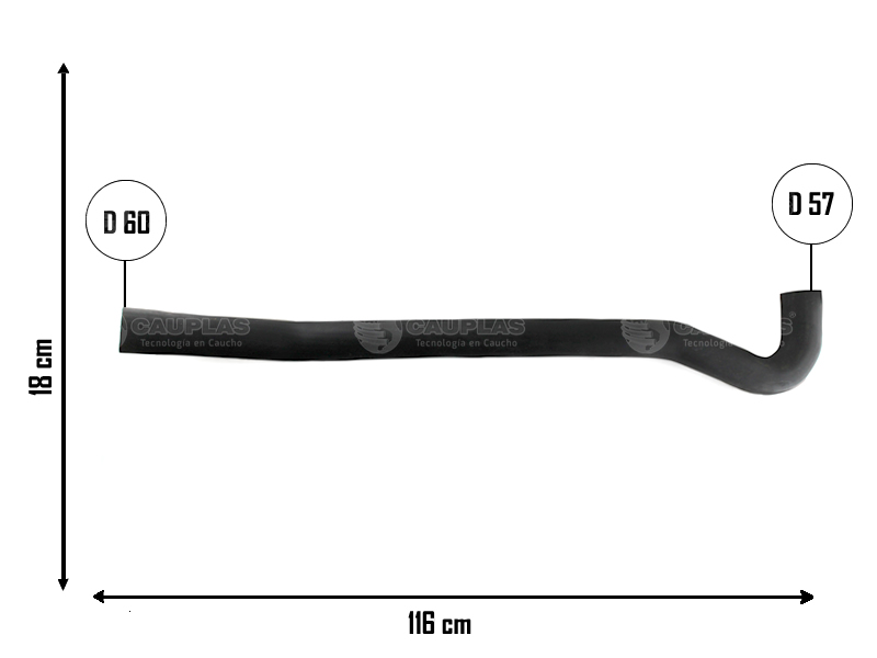 CAUPLAS MANGUERA RADIADOR MERCEDES BENZ 2236 / 2436 / 2441 / 2443 / 2736 8X2 / CAMION MB OEM: 6345010382