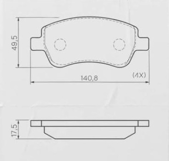 FRASLE PASTILLA EJE DELANT. FIAT ARGO CRONOS PULSE 1.3 22/24