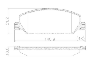 FRASLE PASTILLA EJE DELAN. CITROEN C3 AIRCROSS 1.0 FIAT FASTBACK 1.3 PULSE 1.0 22/24