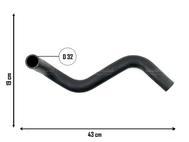 CAUPLAS MANGUERA RADIADOR INFERIOR LADA HYUNDAI 1.5 85/89