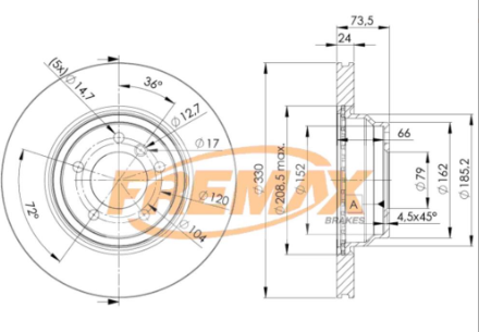 FREMAX DISCO FRENO BMW SERIE 1 SERIE 3
