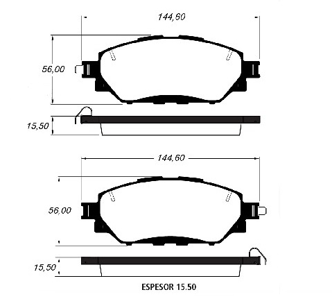 LITTON PASTILLAS FRENO TOYOTA HILUX 2.4D 2.8D 15> C/PLACA ANTIVIBRADORA