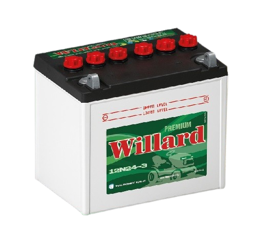 WILLARD BATERIA 12V 24AH AUTOELEVADORES - REMOLCADORES ELECTRICOS - PLATAFORMAS ELEVADORAS - TRACTOR CORTA CESPED Altura: 16 Cm Ancho: 18 Cm Capacidad de la batería: 25 ah CCA: 218 a