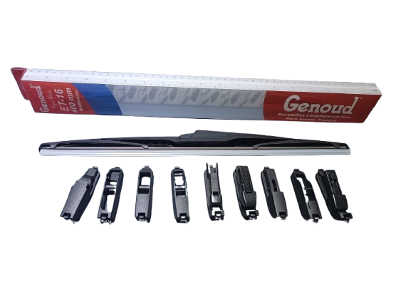 GENOUD ESCOBILLA MULTIFUNCION TRASERA C/10 ADAPTADORES INTERCAMBIABLES PLASTICA 400MM