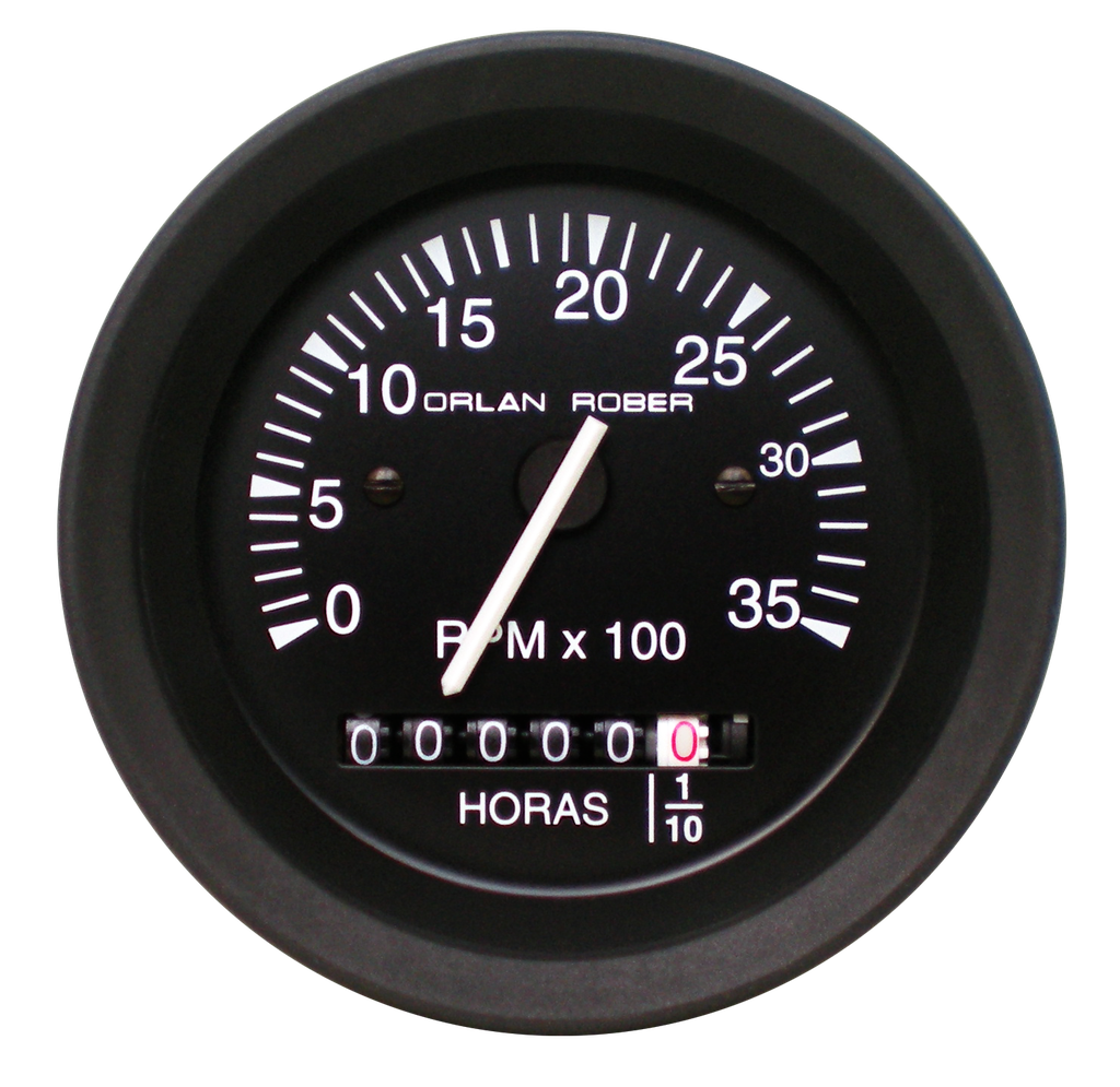 OR TACOMETRO ELECTRONICO 12/24V DIESEL C/HORIMETRO 3500 RPM *CLASSIC*