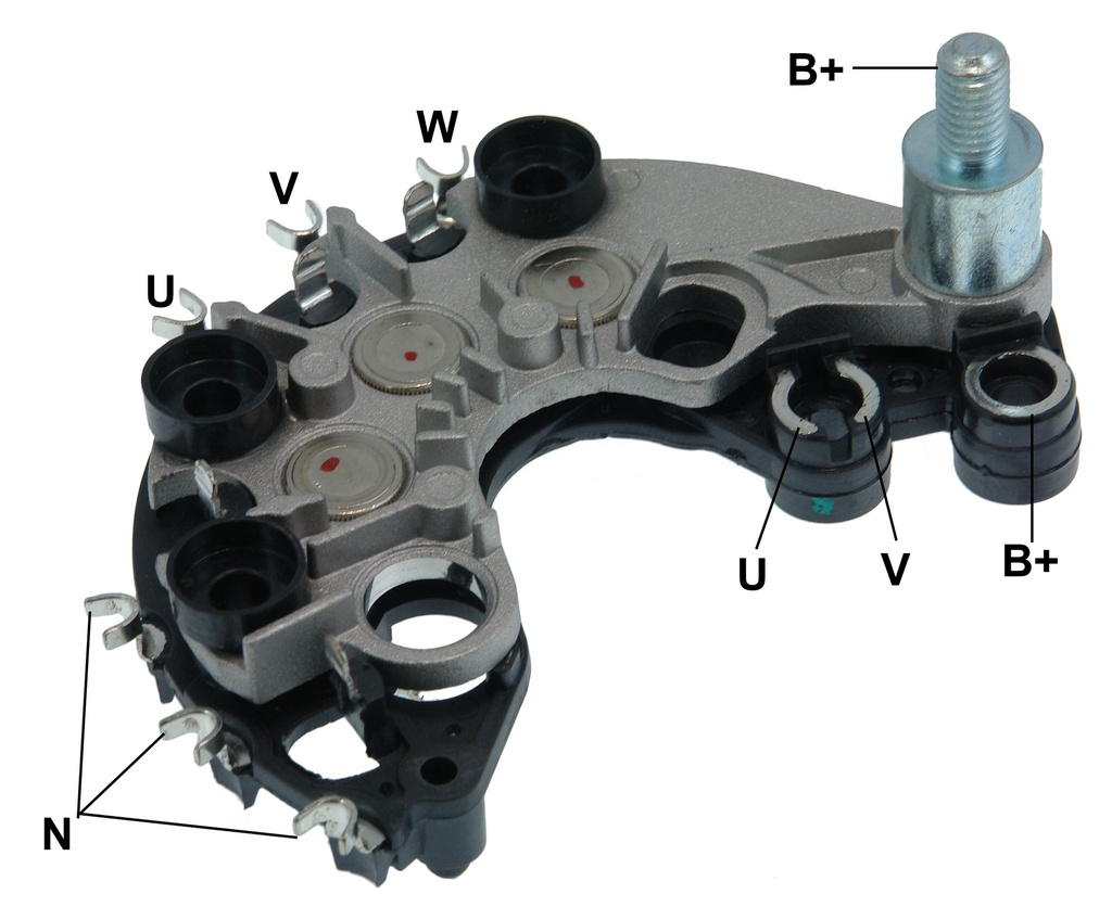 GAUSS PLACA RECTIFICADORA VW GOL POLO FOX 1.0 1.6 03> GOLF 1.6 99> C/AC S/DH (CP-14)