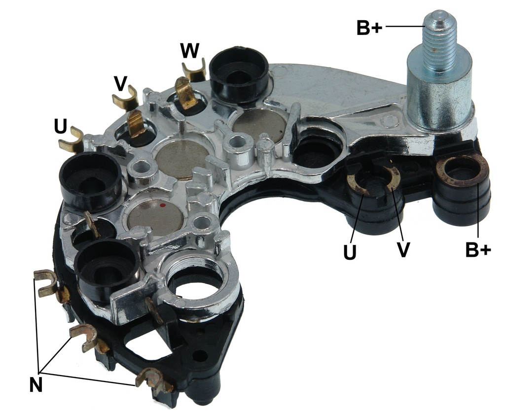GAUSS PLACA RECTIFICADORA VW POLO POLO SEDAN 1.0L 16V, 1.6L C/AR FOX 1.0L 16V C/AR C/DH