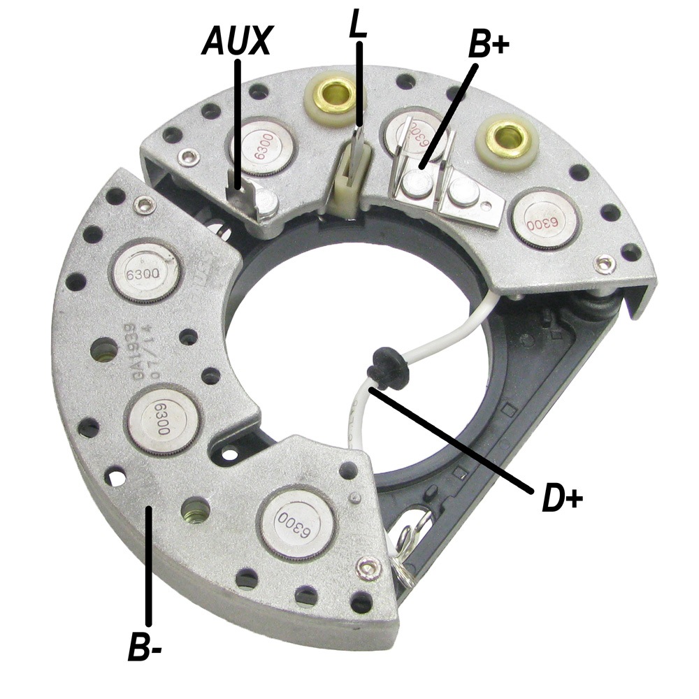 GAUSS PLACA RECTIFICADORA GM D20 SILVERADO FORD ESCORT MOTOR AP VW GOL SAVEIRO POINTER MOTOR AP GOL DIESEL (CP-15)