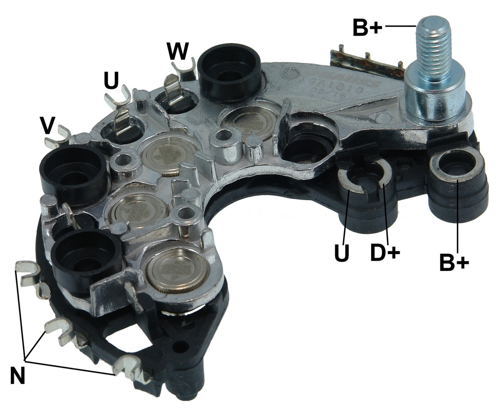 GAUSS PLACA RECTIFICADORA CHEVROLET CORSA 1.0 1.6 94> BLAZER/S10 2.0 97> ASTRA 1.8 2.0 8V 16V 99> VECTRA 2.0 8V 2.2 8V 16V 93> MERIVA 1.4 08 (CP-12)