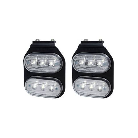 BAIML JUEGO FARO FLEXIBLE DOBLE ELECTRONICO BIVOLTAJE 3 LEDS CRISTAL FRIO