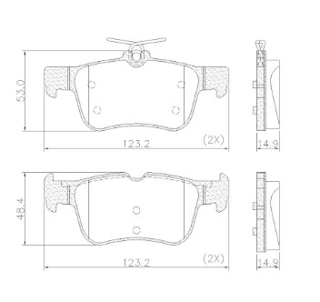 FRASLE PASTILLA  EJE TRAS. FORD BRONCO SPORT 2.0 MAVERICK 2.0 21>