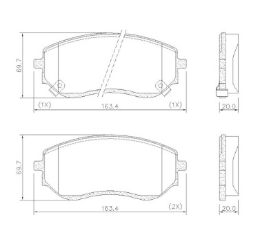 FRASLE PASTILLA EJE DEL. NISSAN FRONTIER 2.3 22>