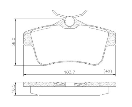 FRASLE PASTILLA EJE TRAS. PEUGEOT 3008 19/21