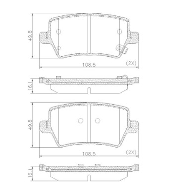 FRASLE PASTILLA EJE TRAS. FORD TERRITORY 1.5 15>