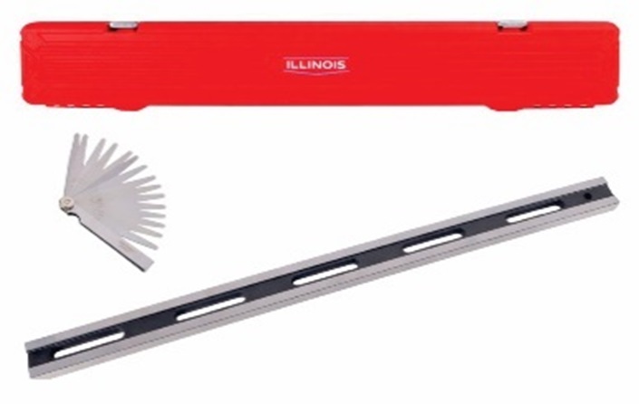 ILLINOIS REGLA DE PRECISION PROF. PARA CONTROL DE PLANITUD 600MM DE LARGO (INCLUYE JGO DE SONDAS METRICAS)