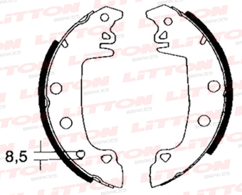 LITTON ZAPATA DE FRENO RENAULT 12 - 18 FUEGO 76/78 S/PALANCA