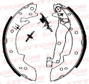 LITTON ZAPATA DE FRENO PEUGEOT 204 304 305 405 RENAULT EXPRESS FUEGO R18 R21 SUZUKI VITARA BMW 316 - 318 - 320