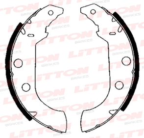 LITTON ZAPATA DE FRENO CITROEN ZX PEUGEOT 306 1.4 - 1.9 TDI 95/02 405 87> - S/PALANCA