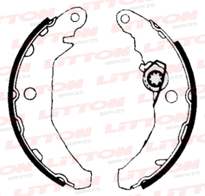 LITTON ZAPATA DE FRENO FORD FIESTA 1.3 - 1.4 - 1.6 DIESEL FIAT TIPO 1.1 - 1.4 - 1.6 S/PALANCA