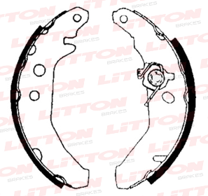 LITTON ZAPATA DE FRENO FORD FIESTA 96/99 S/ABS
